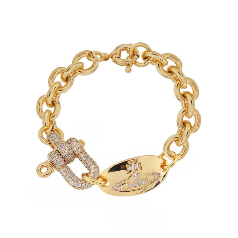 Full Diamond U-buckle Chain Bracelet (with box)
