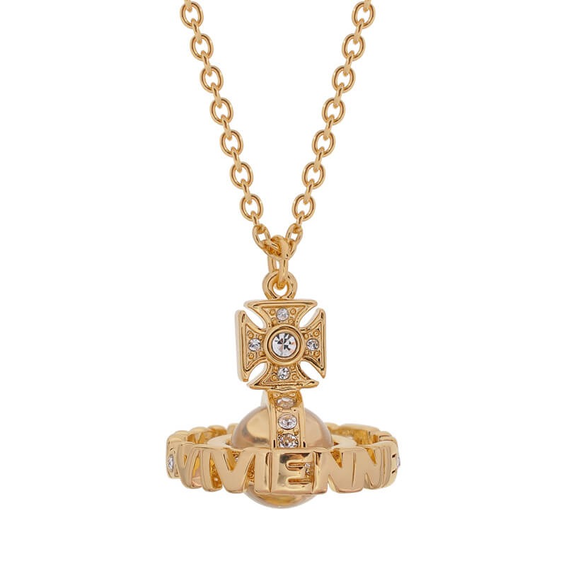 PAISLEY ORB Letter Necklace (with box)