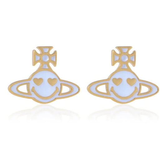 Smile Saturn Earrings