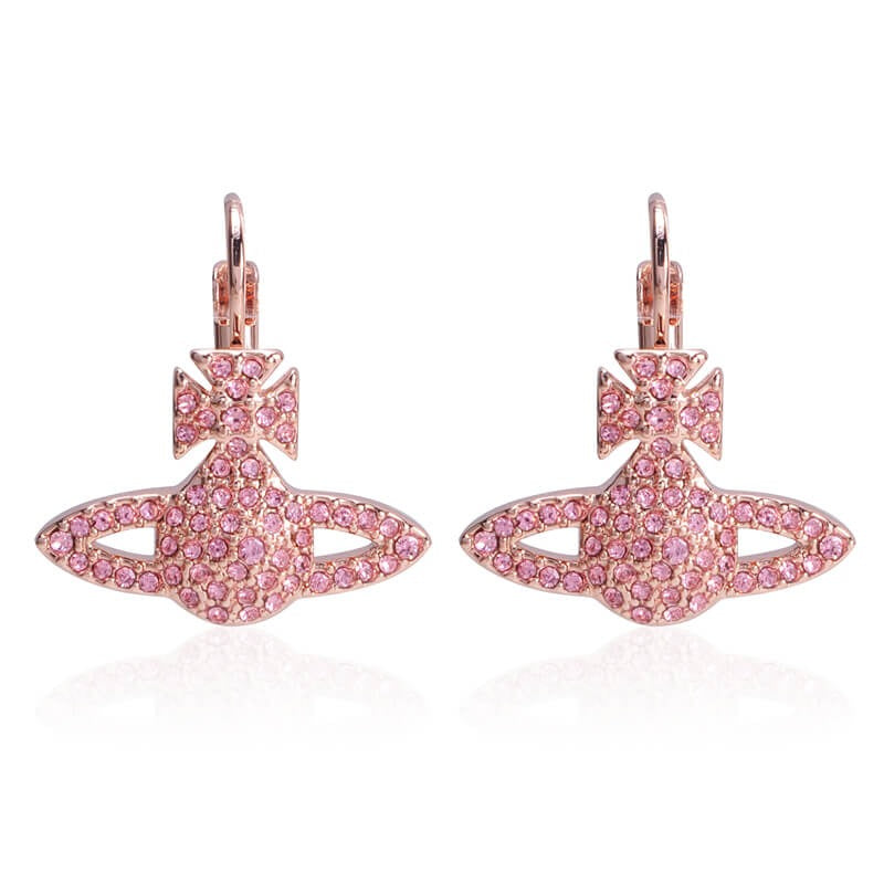 GRACE Full Diamond Saturn Earrings (with box)