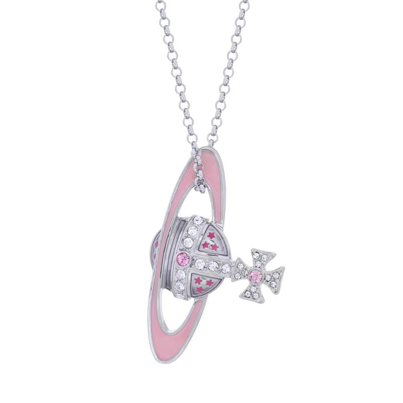 Lean Lacquered Saturn Necklace(All 4 Colors)(with box)