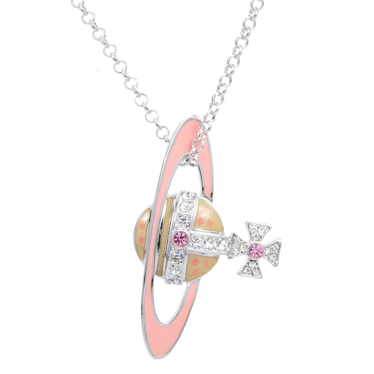Lean Lacquered Saturn Necklace(All 4 Colors)(with box)