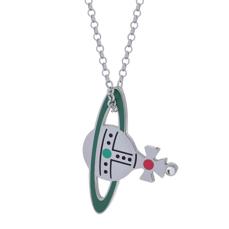 Lean Lacquered Saturn Necklace(All 4 Colors)(with box)