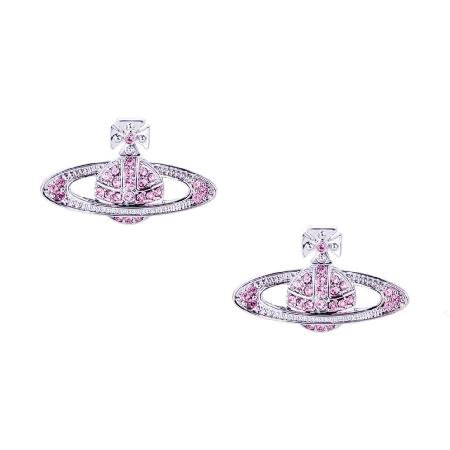 Classic Full Diamond Saturn Earrings(All 9 Colors) (with box)