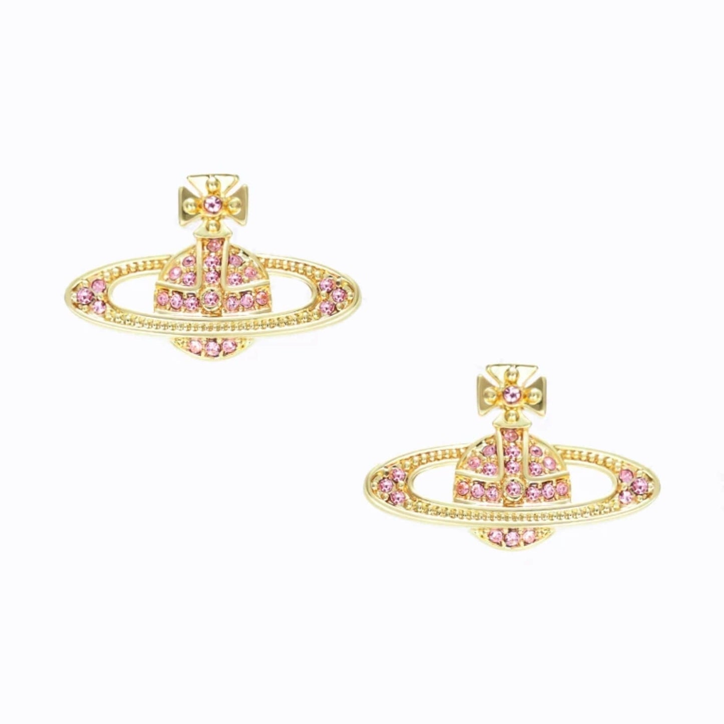 Classic Full Diamond Saturn Earrings(All 9 Colors) (with box)