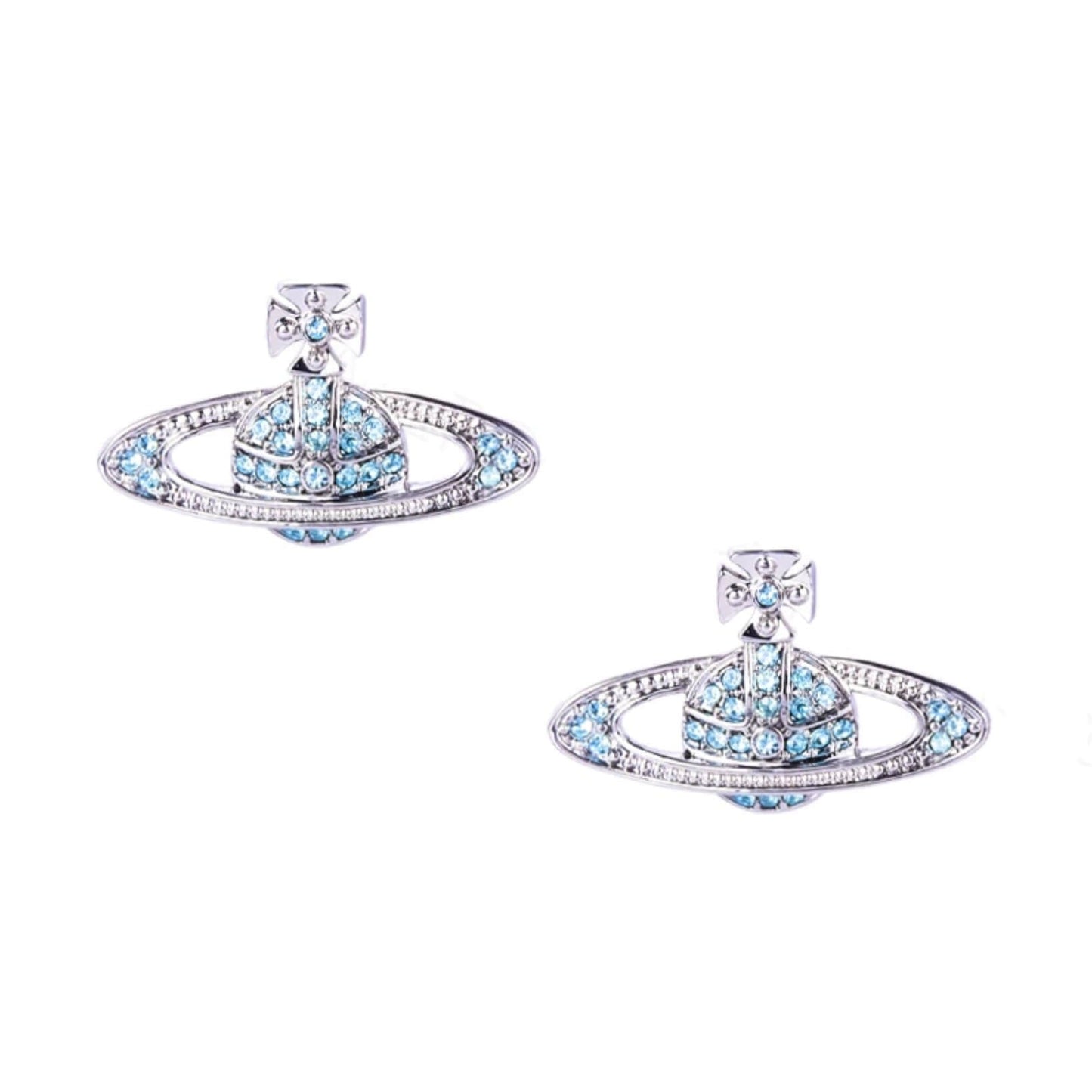 Classic Full Diamond Saturn Earrings(All 9 Colors) (with box)