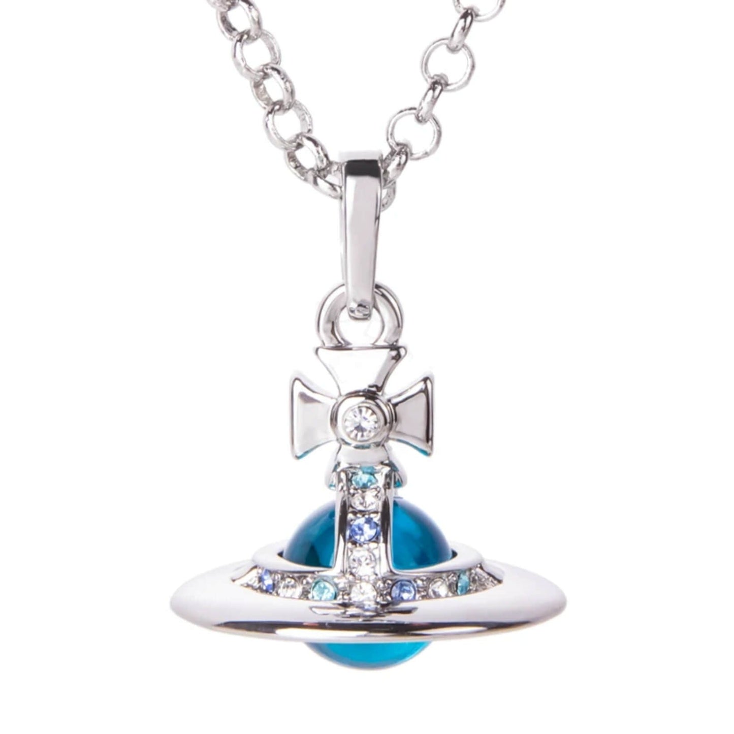 10MM ORB Classic Saturn Pendant Necklace (with box)