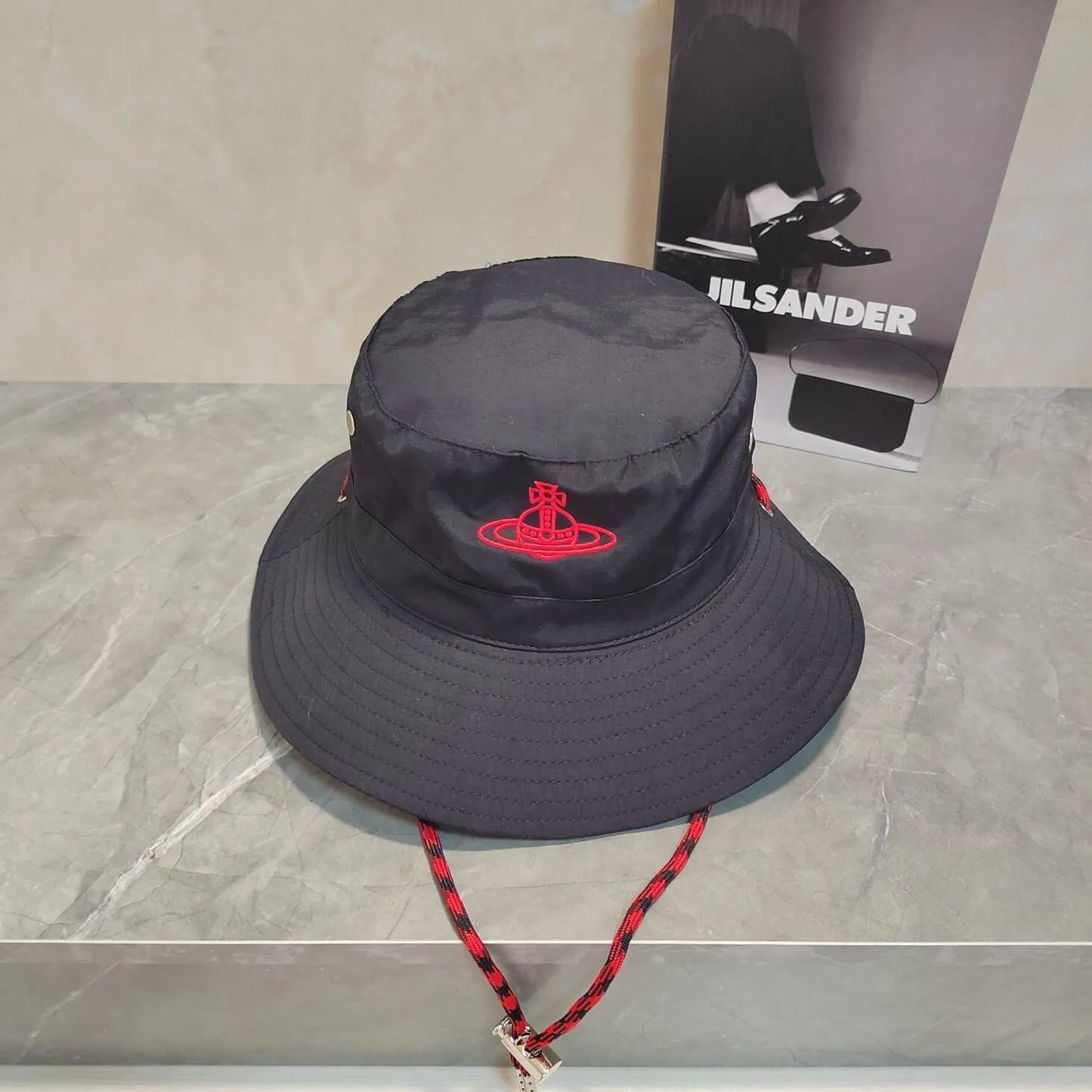 Technical Nylon Wide-Brim Hat
