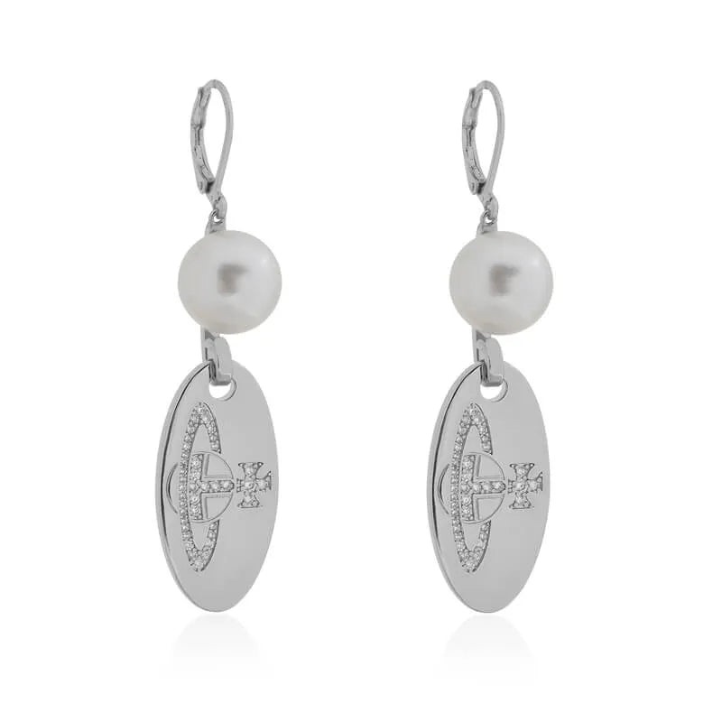 Orb Drop Medallion Earrings
