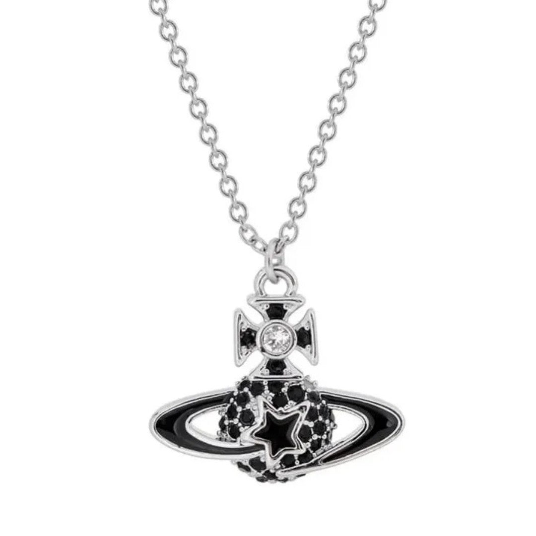 Celestial Star Saturn Pendant Necklace