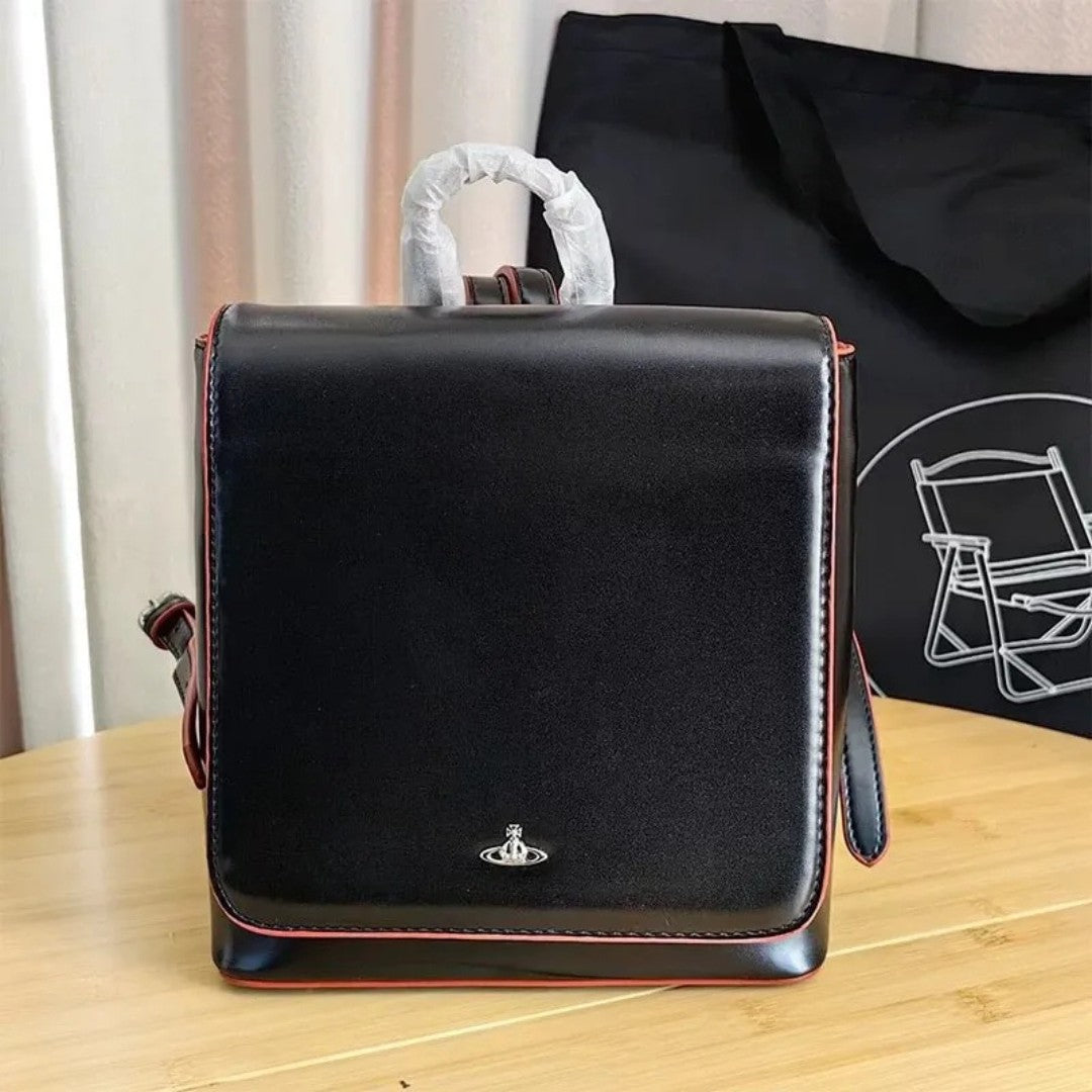 Structured Leather Saturn Mini Backpack