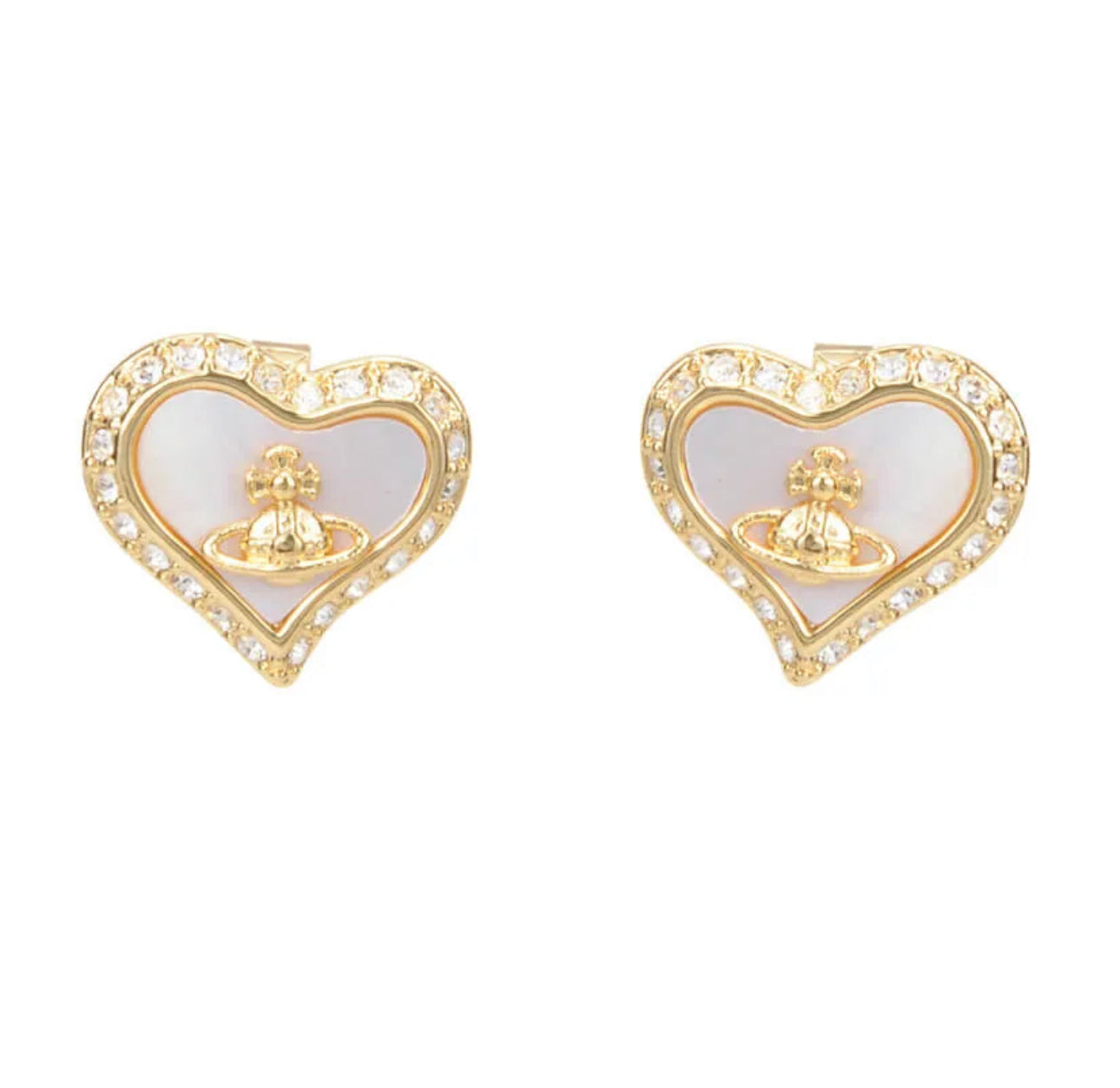 Petra heart earrings (with box)