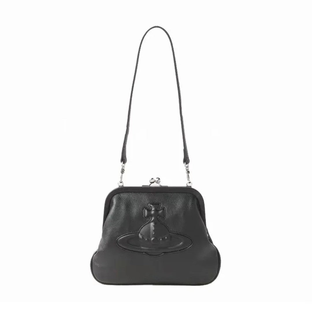 Frame Clutch Bag with Shoulder Strap with Dust Bag