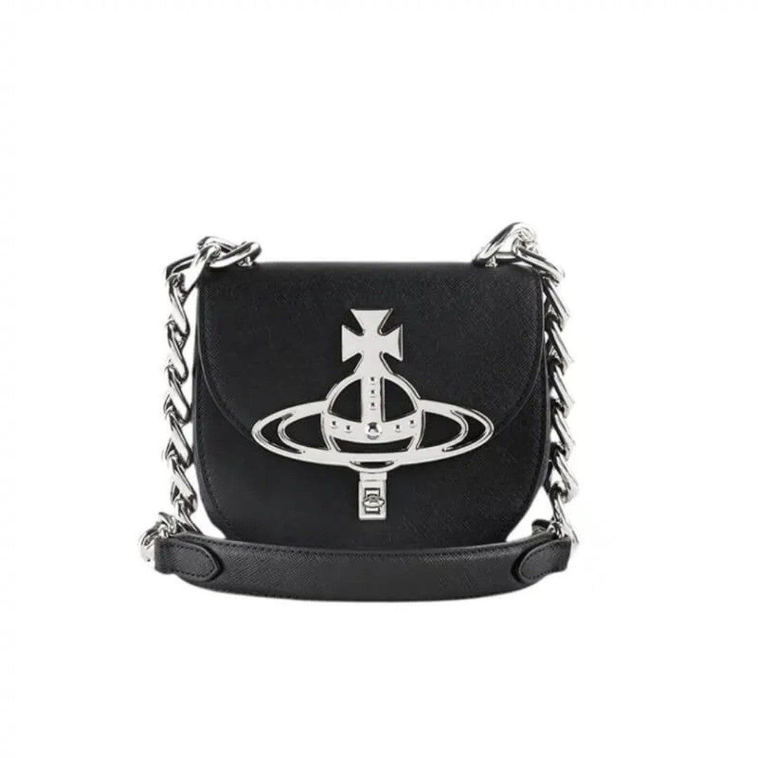 Tartan Vegan Leather Saddle Bag