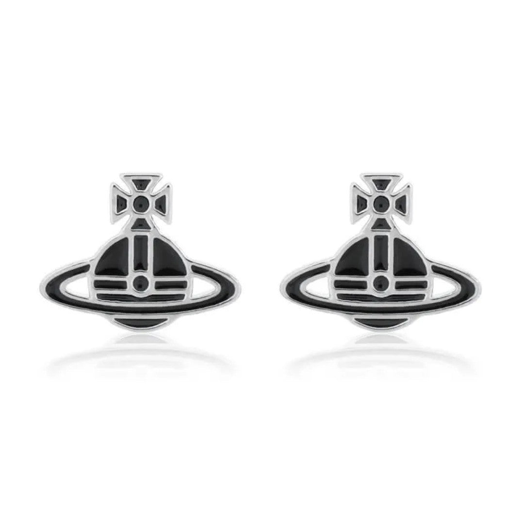 Flat Lacquered Saturn Earrings