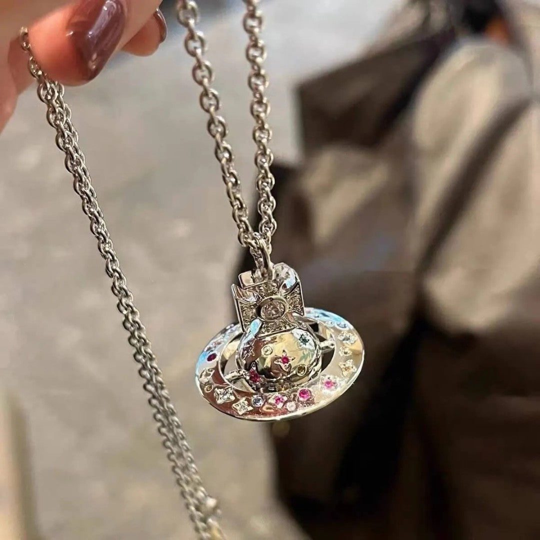 Limited Edition Colored Diamonds ORB Necklace
