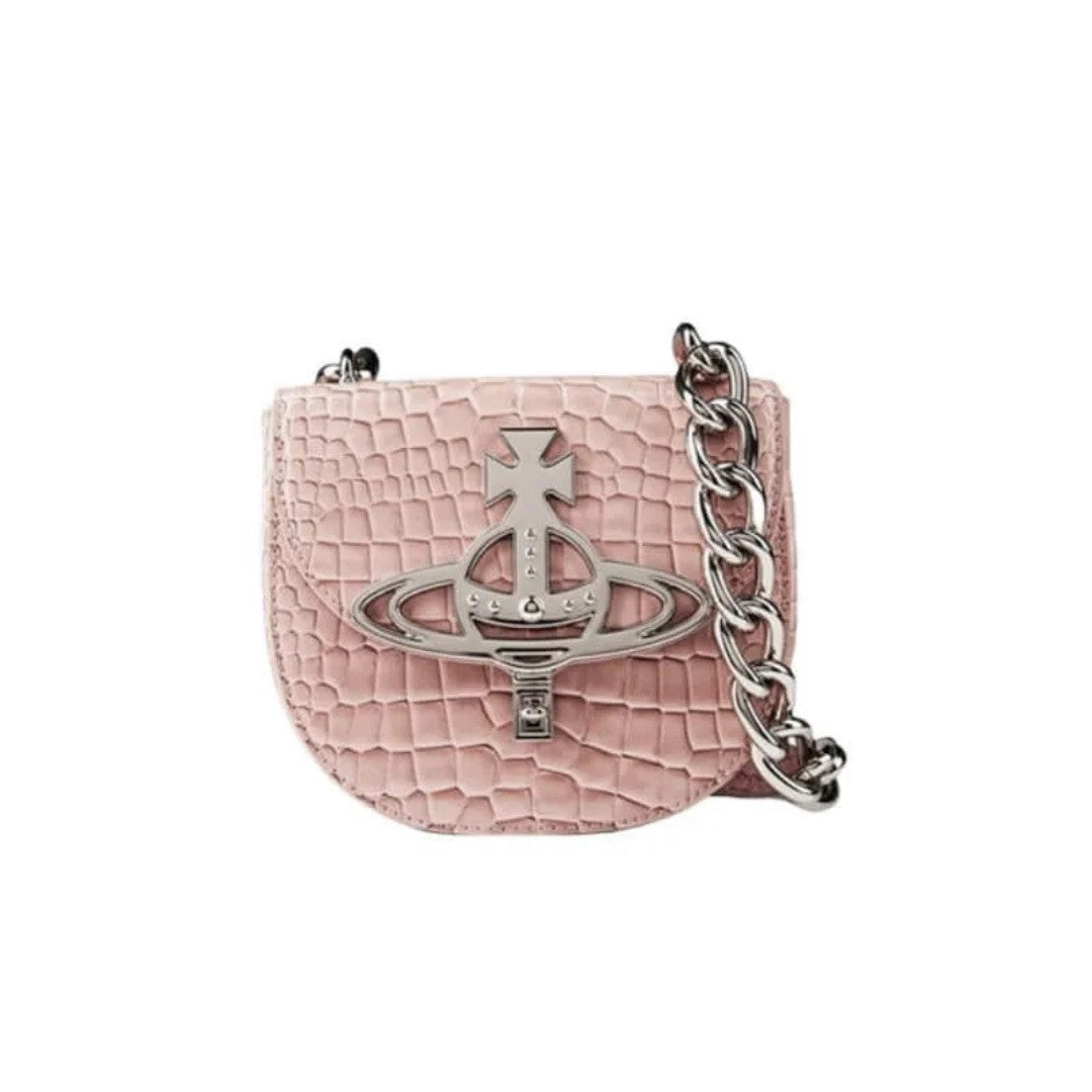 Tartan Vegan Leather Saddle Bag