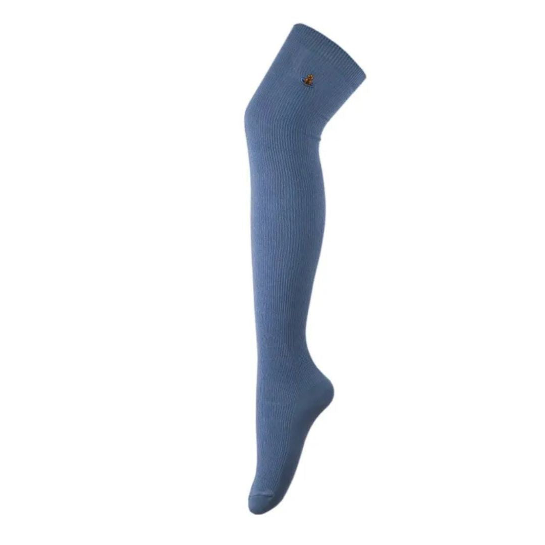 Orb Embroidered Over-the-Knee Socks