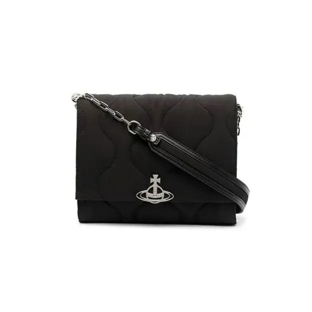 Quilted Nylon Crossbody Saturn Bag