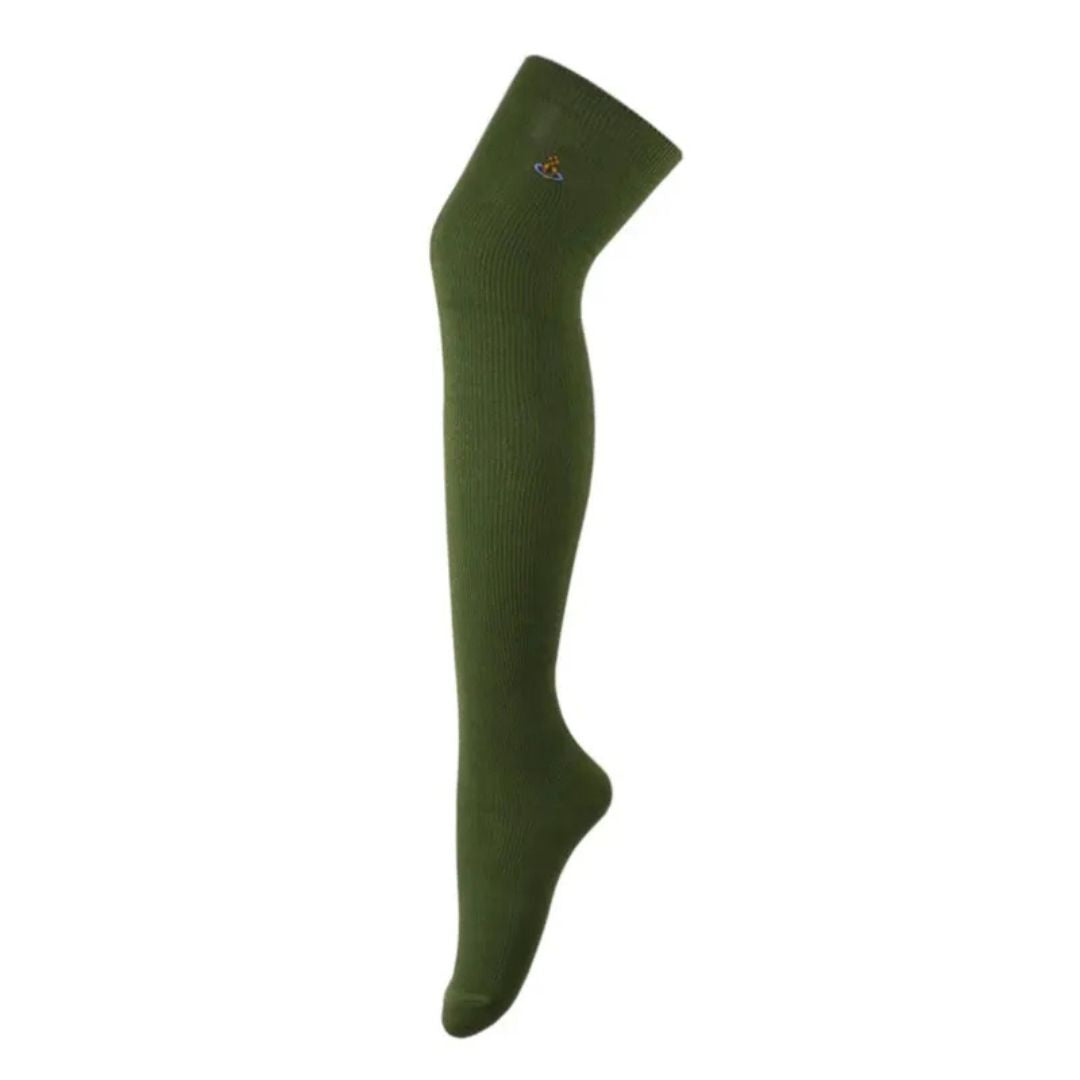 Orb Embroidered Over-the-Knee Socks
