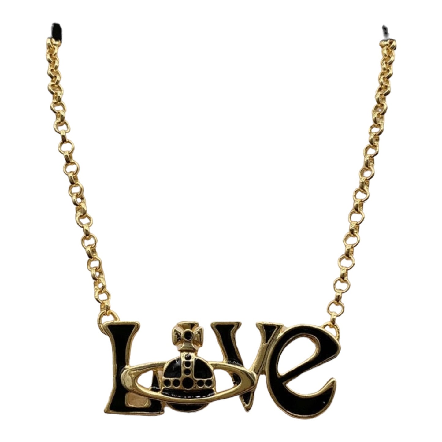 “Love” necklace and earrings (with box)