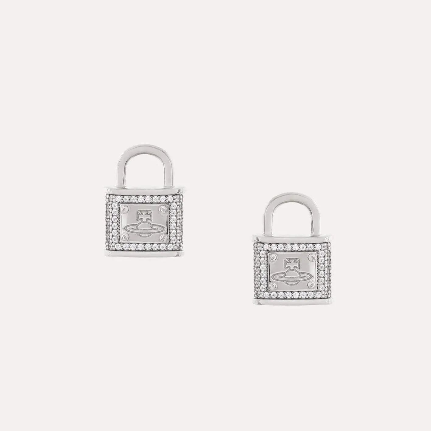 Lock Orb Stud Earrings