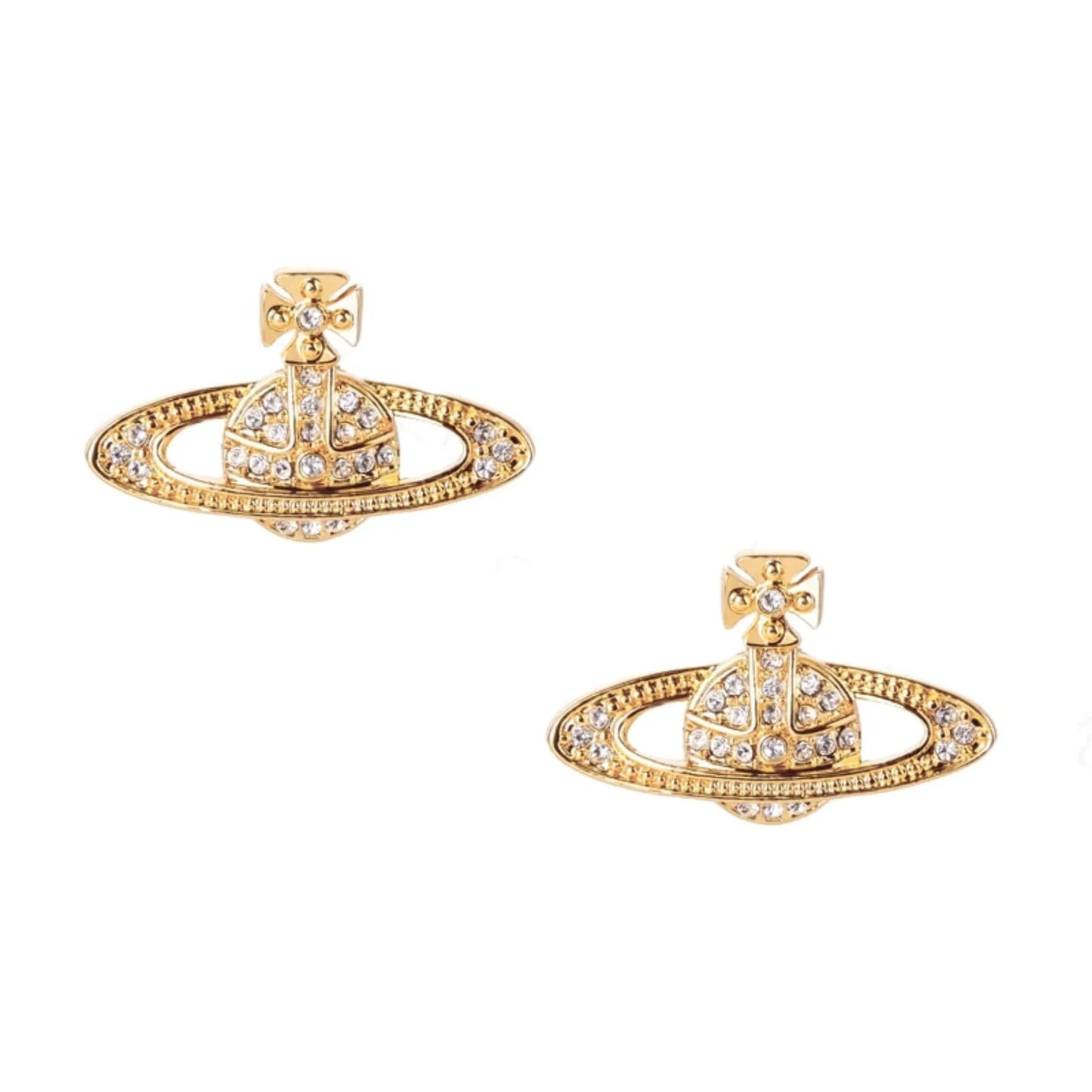 Classic Full Diamond Saturn Earrings(All 9 Colors) (with box)