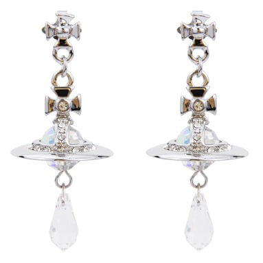 Crystal Saturn Earrings (with box)