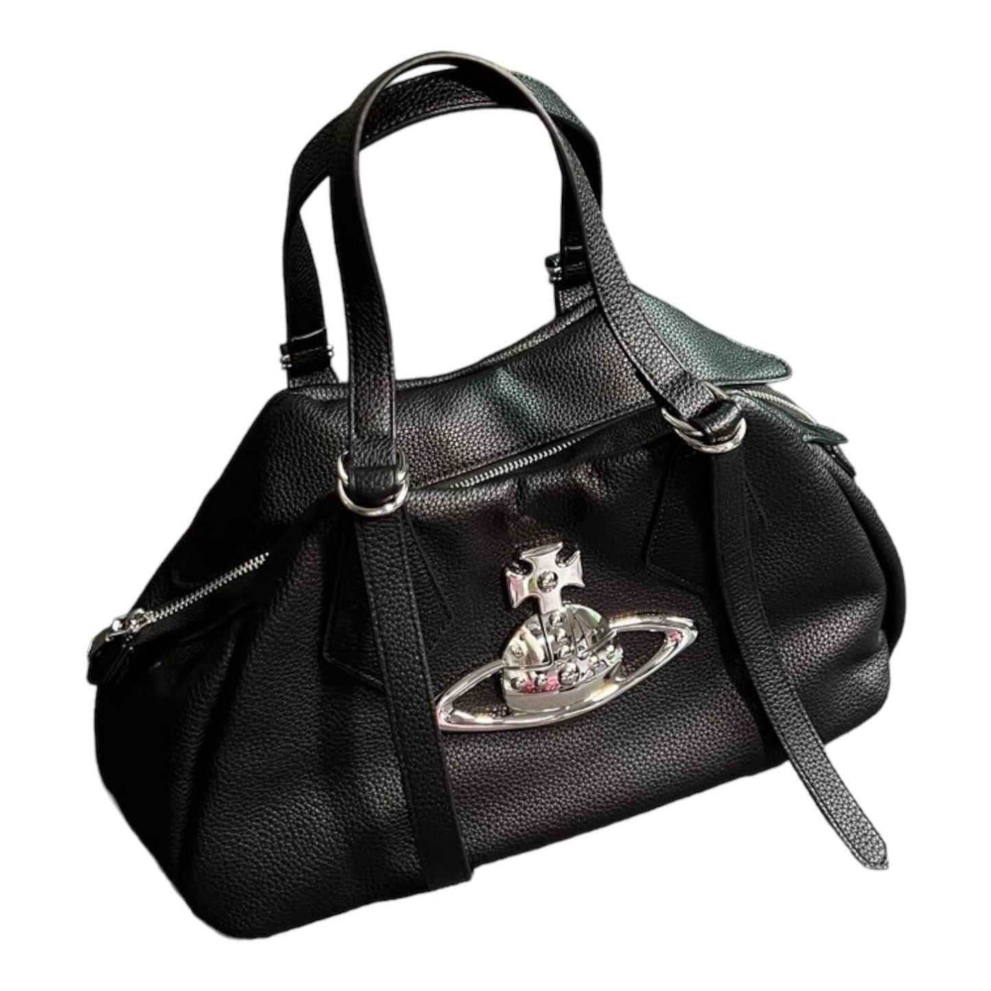 Black leather handbag (with dust bag)