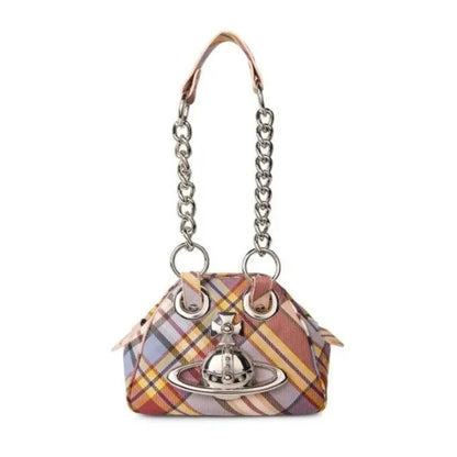 Mini Chain Handbag with Emblem