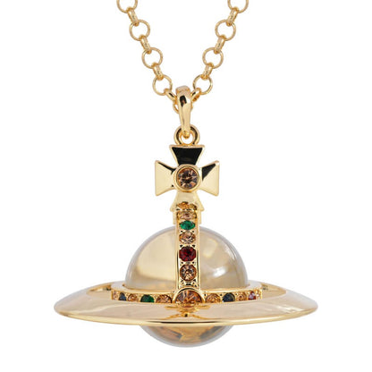 30MM ORB Classic Saturn Pendant Necklace (with box)