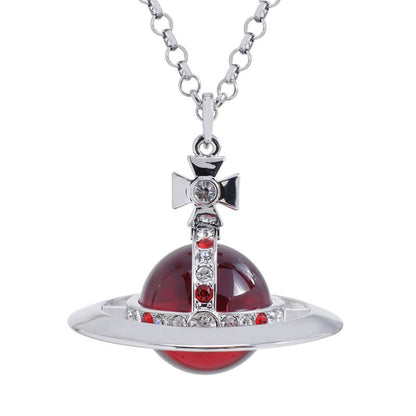 30MM ORB Classic Saturn Pendant Necklace (with box)