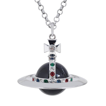 30MM ORB Classic Saturn Pendant Necklace (with box)