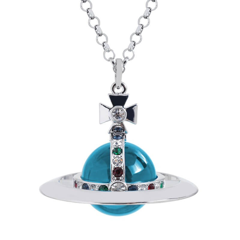 30MM ORB Classic Saturn Pendant Necklace (with box)