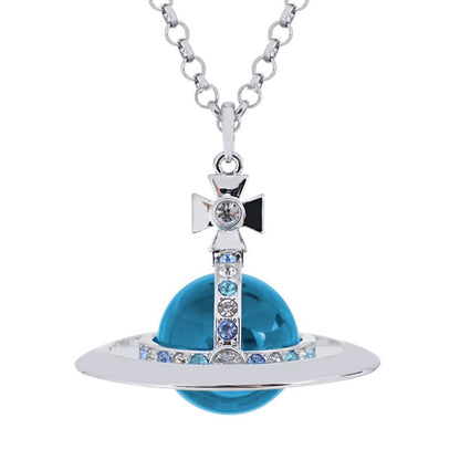 30MM ORB Classic Saturn Pendant Necklace (with box)