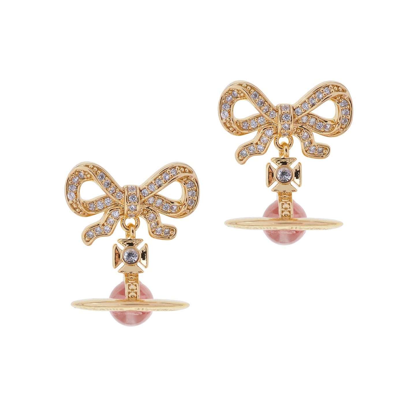 OCTAVIE Bow Diamond Earrings (with box)