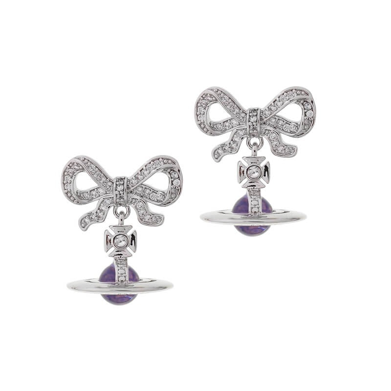 OCTAVIE Bow Diamond Earrings (with box)