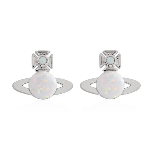 Opalite Saturn Drop Earrings
