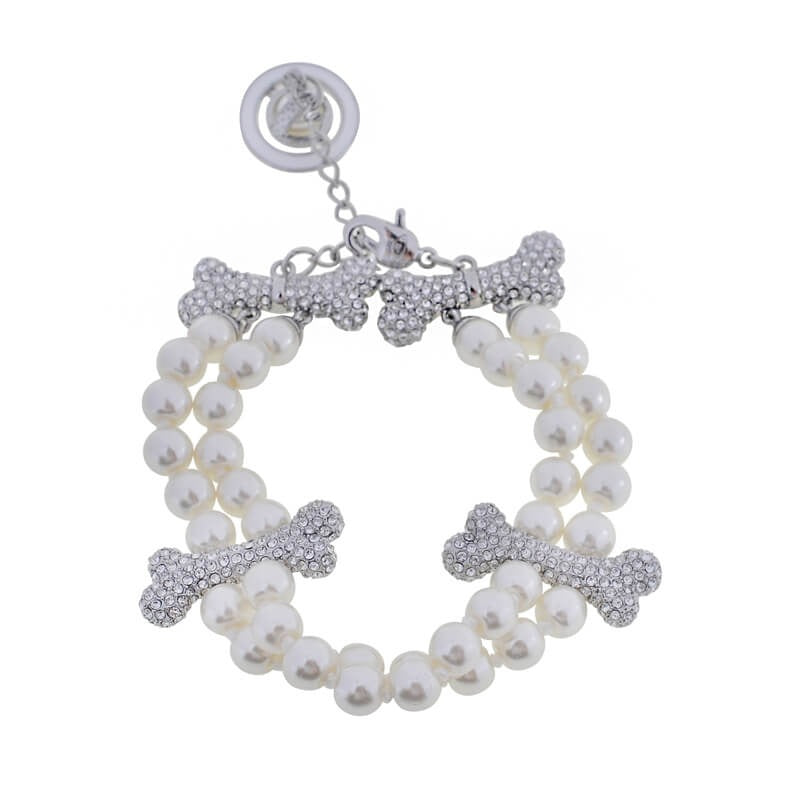 FAUSTINE Bone Double Row Pearl Bracelet (with box)