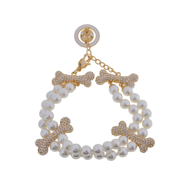 FAUSTINE Bone Double Row Pearl Bracelet (with box)