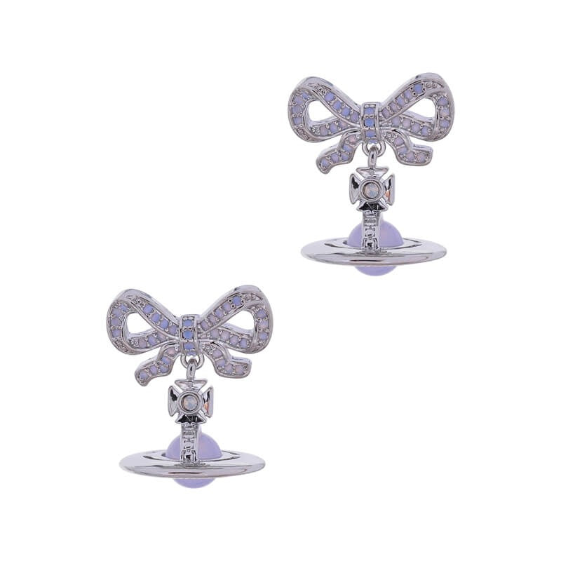 OCTAVIE Bow Diamond Earrings (with box)