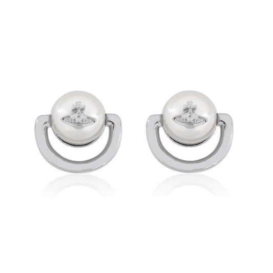 CELIA Half-hoop Pearl Earrings (with box)