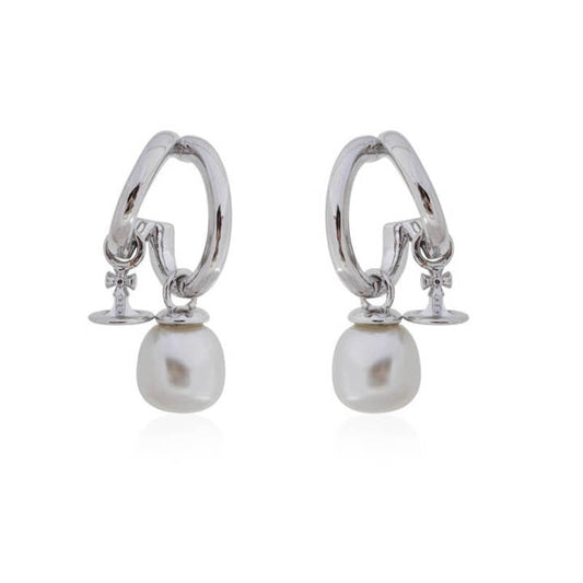 MARELLA Double Hoop Shaped Bead Earrings (with box)