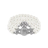 GRAZIELLA Full Diamonds Absorbent Triple Layers Pearl Bracelet (with box)