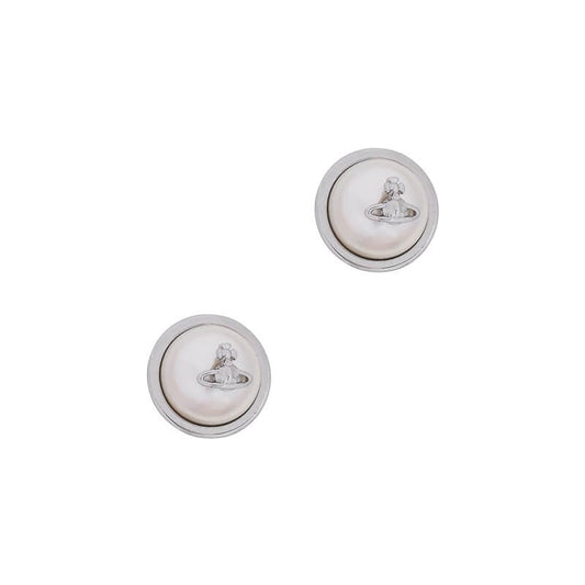 Small Round Pearl Saturn Earrings (with box)