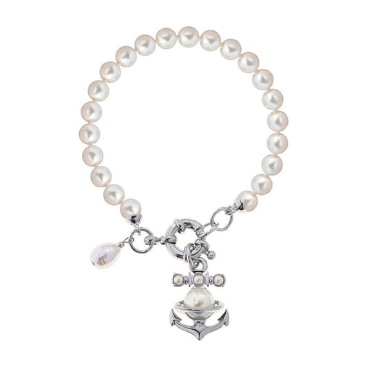 MARIALENA Small Boat Anchor Pearl Bracelet (with box)