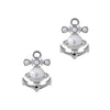 MARIALENA Small Boat Anchor Pearl Earrings (with box)