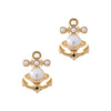 MARIALENA Small Boat Anchor Pearl Earrings (with box)