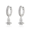 BRANDITA Four Claws Full Diamond Earrings (with box)