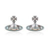 SIMONETTA Lacquered Raised Half-face Pearl Earrings (with box)